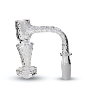 Hourglass Etched Diamond Terp Slurper Banger Kit - 14mm Male 90 Degree
