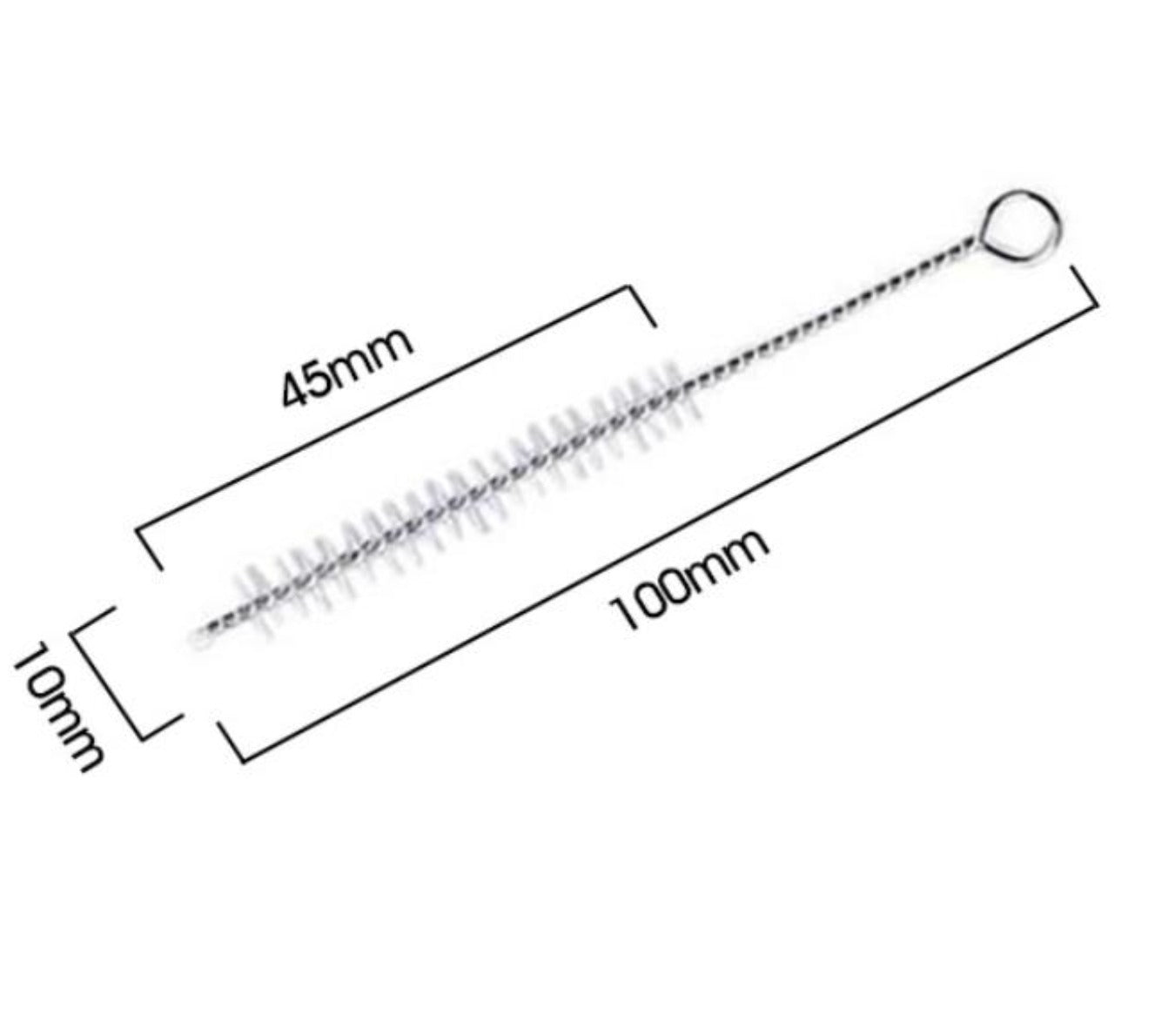 Long Bong Cleaning Brush Stainless Steel Nylon Thin Pipes Drinking Straw Cleaning Brushes / Straw Brushes with Tiny Bristles